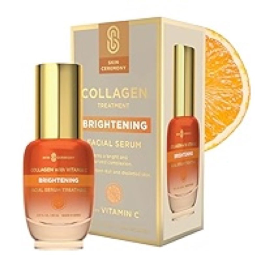 Skin Ceremony Brightening Collagen Vitamin C Facial Serum Treatment 1.69 fl oz